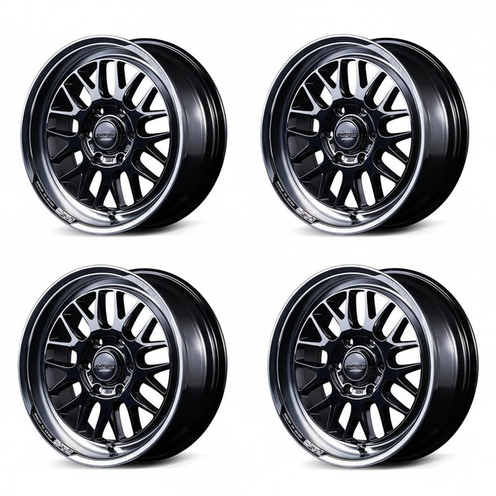 Rays | HOMURA 2X9L-RA JET BLACK EDITION Black Chrome Coating / Rim DMC | 6X139.7 | 18X7.5 +38 (Set)