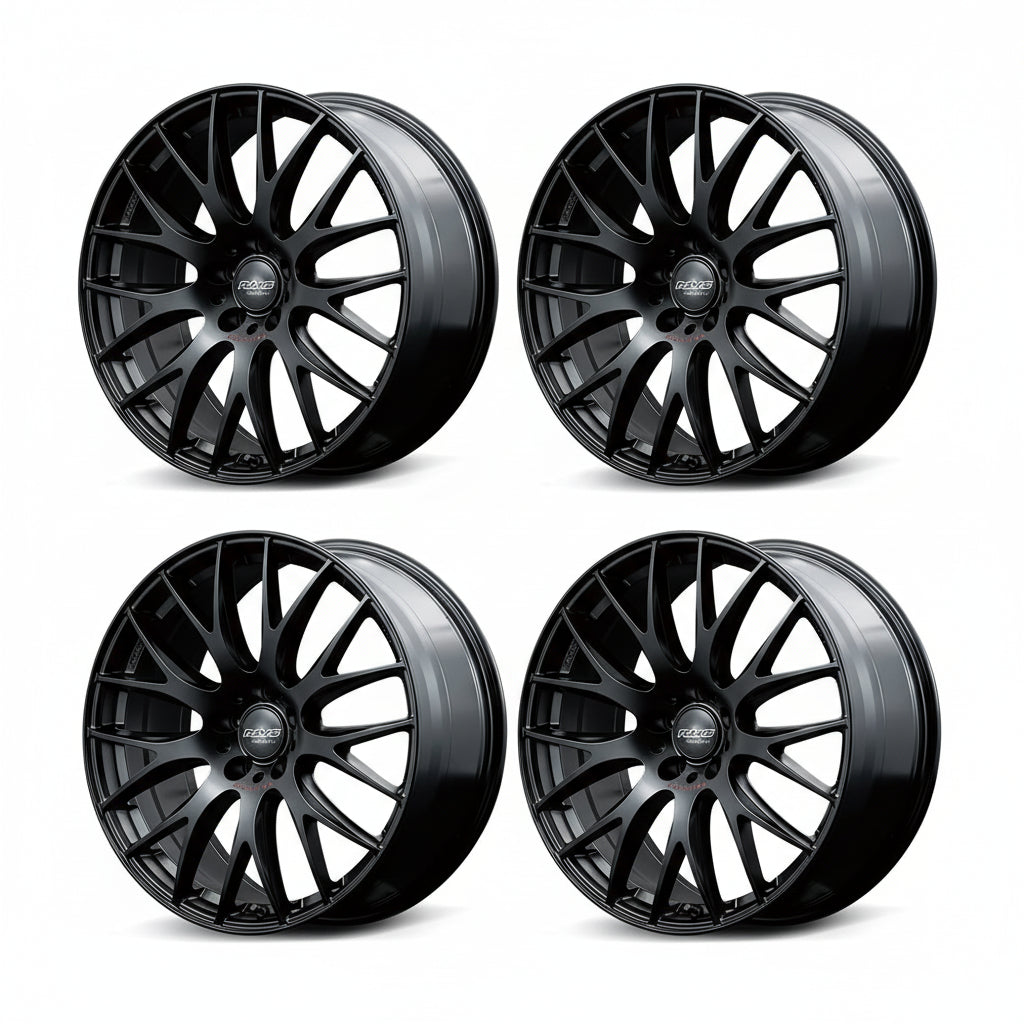 Rays | HOMURA 2X9PLUS SPORT EDITION Semigloss Black/RAP | 5X114.3 | 18X8.0 +44 (Set)