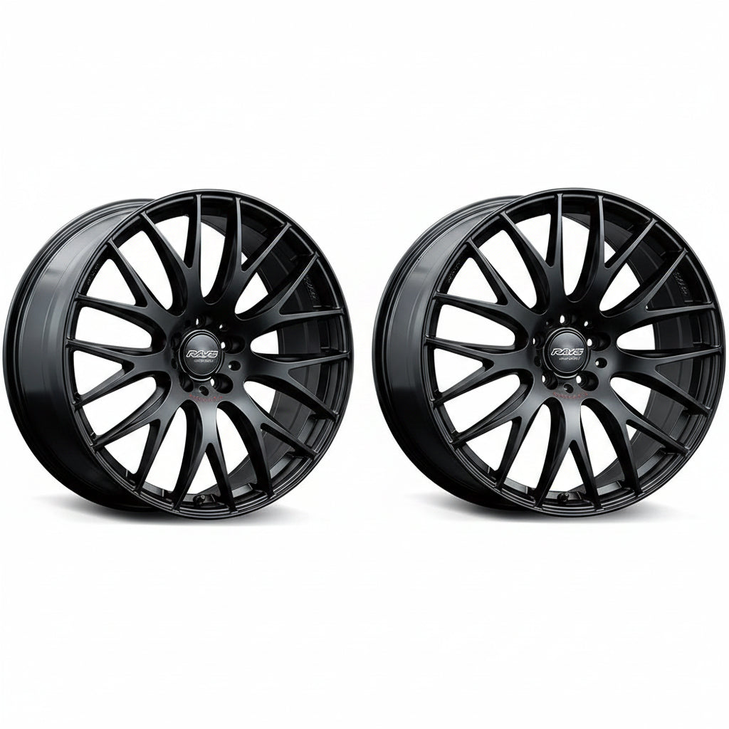 Rays | HOMURA 2X9PLUS SPORT EDITION Semigloss Black/RAP | 5X114.3 | 19X8.0 +44 (Pair)