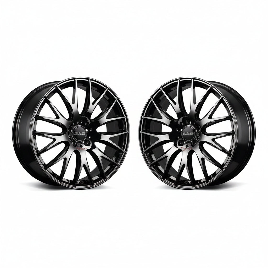 Rays | HOMURA 2X9Plus JET BLACK EDITION IV Black Chrome Coating/RAP | 5X100 | 18X8.0 +44 (Pair)