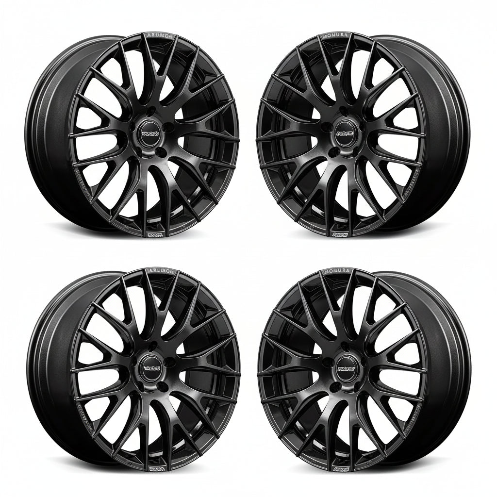 Rays | HOMURA 2X9R Super Dark Gunmetal | 5X112 | 20X8.5 +36 (Set)