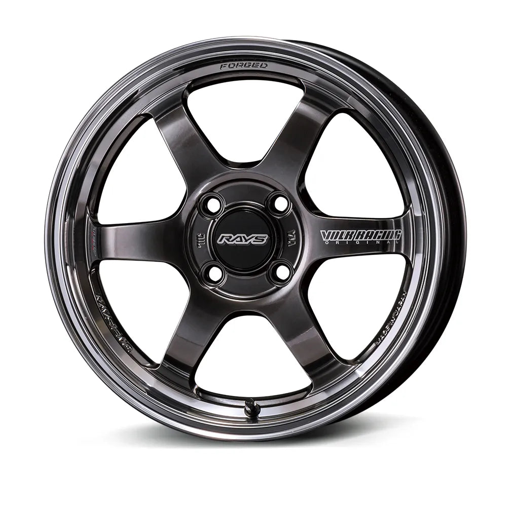 Rays | Volk TE37KCR PROGRESSIVE MODEL Shining Black Metal/FDMC Rim | 15x5.5 +45 | 4X100 (Pair)