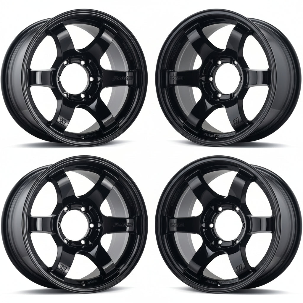 Rays | Gram Lights 57DR-X Glossy Black | 17x8.5 -10 | 6X139.7 (Set)