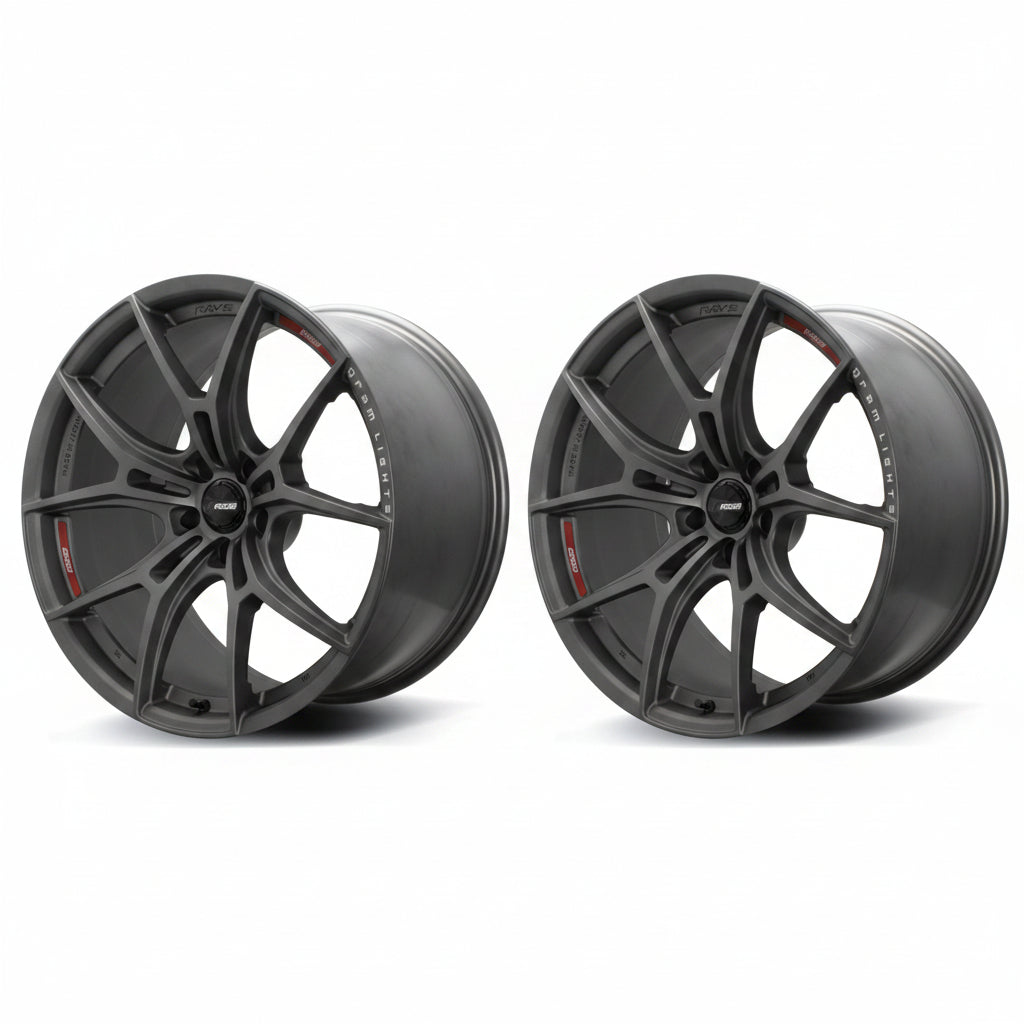 Rays | Gram Lights 57FXZ Matte Graphite w/Machining | 19x9.5 +25 | 5X112 (Pair)