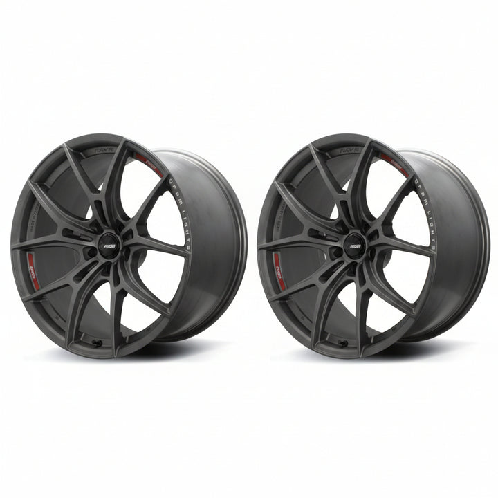Rays | Gram Lights 57FXZ Matte Graphite w/Machining | 19x9.5 +25 | 5X112 (Pair)