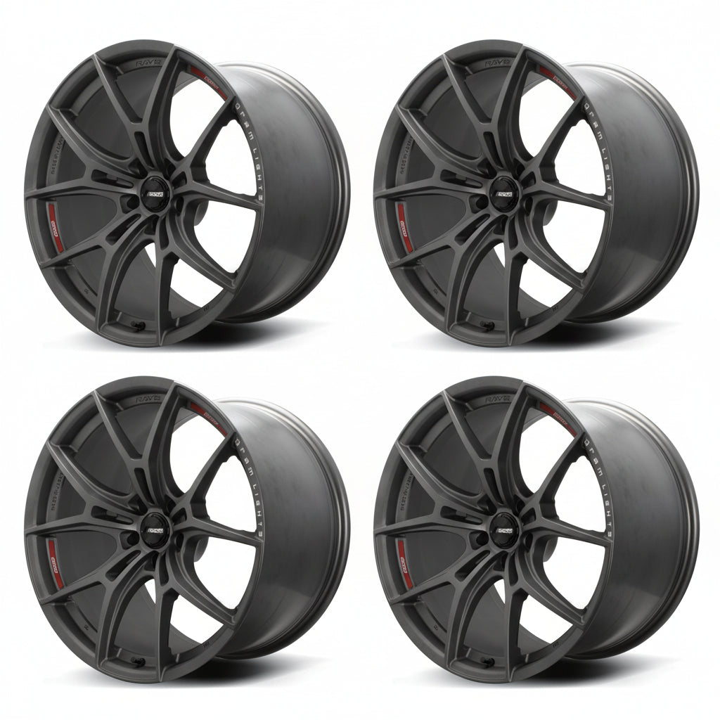 Rays | Gram Lights 57FXZ Matte Graphite w/Machining | 19x8.5 +32 | 5X112 (Set)