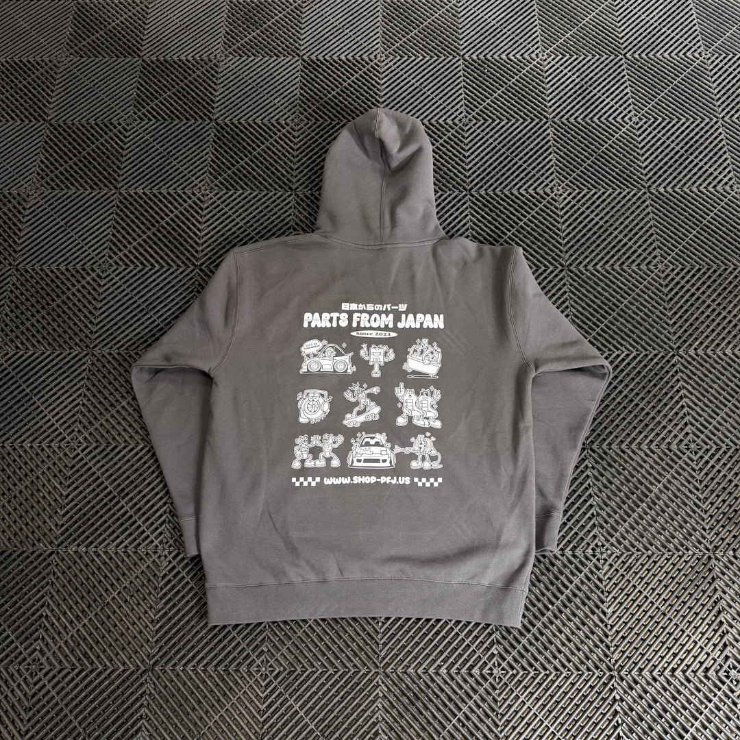 Parts from Japan | Doodle Sweatshirt Hoodie - Grey