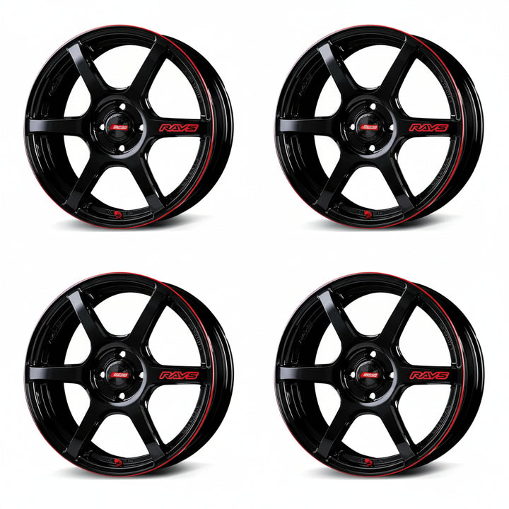 Rays | Gram Lights 57C6 TIME ATTACK EDITION Black & Machining/E-pro Coat | 15X5.0 +43 | 4X100 (Set)