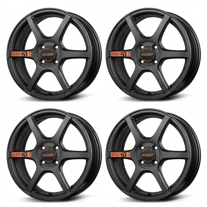 Rays | Gram Lights 57C6 SPEC D Matte Super Dark Gunmetal | 15X5.0 +43 | 4X100 (Set)