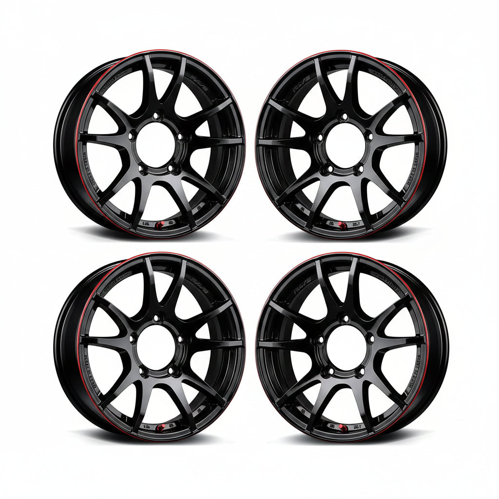 Rays | Gram Lights 57JV REV LIMIT EDITION Black & Machining / E-pro Coat | 16X5.5 +20 | 5X139.7 (Set)