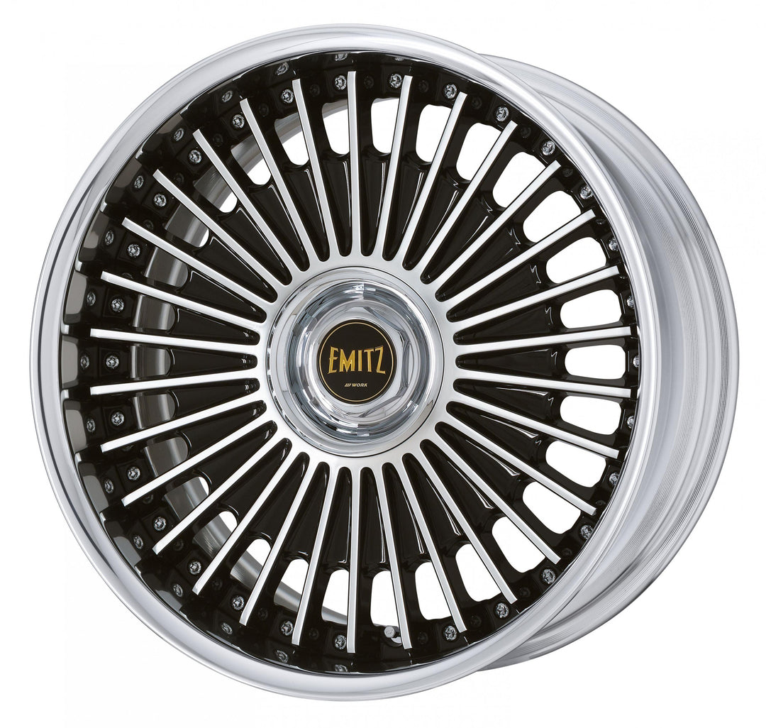 Work Wheels | EMITZ Black Polish | 5X114.3 | 21X9 +2 | Step Rim | A Disk