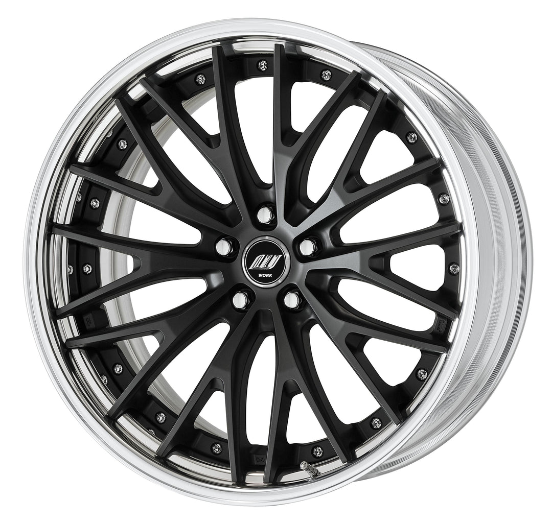 Work Wheels | ZEAST STX Matte Black | 5X114.3 | 20X12 +45 | Step Rim | W Disk (Set)