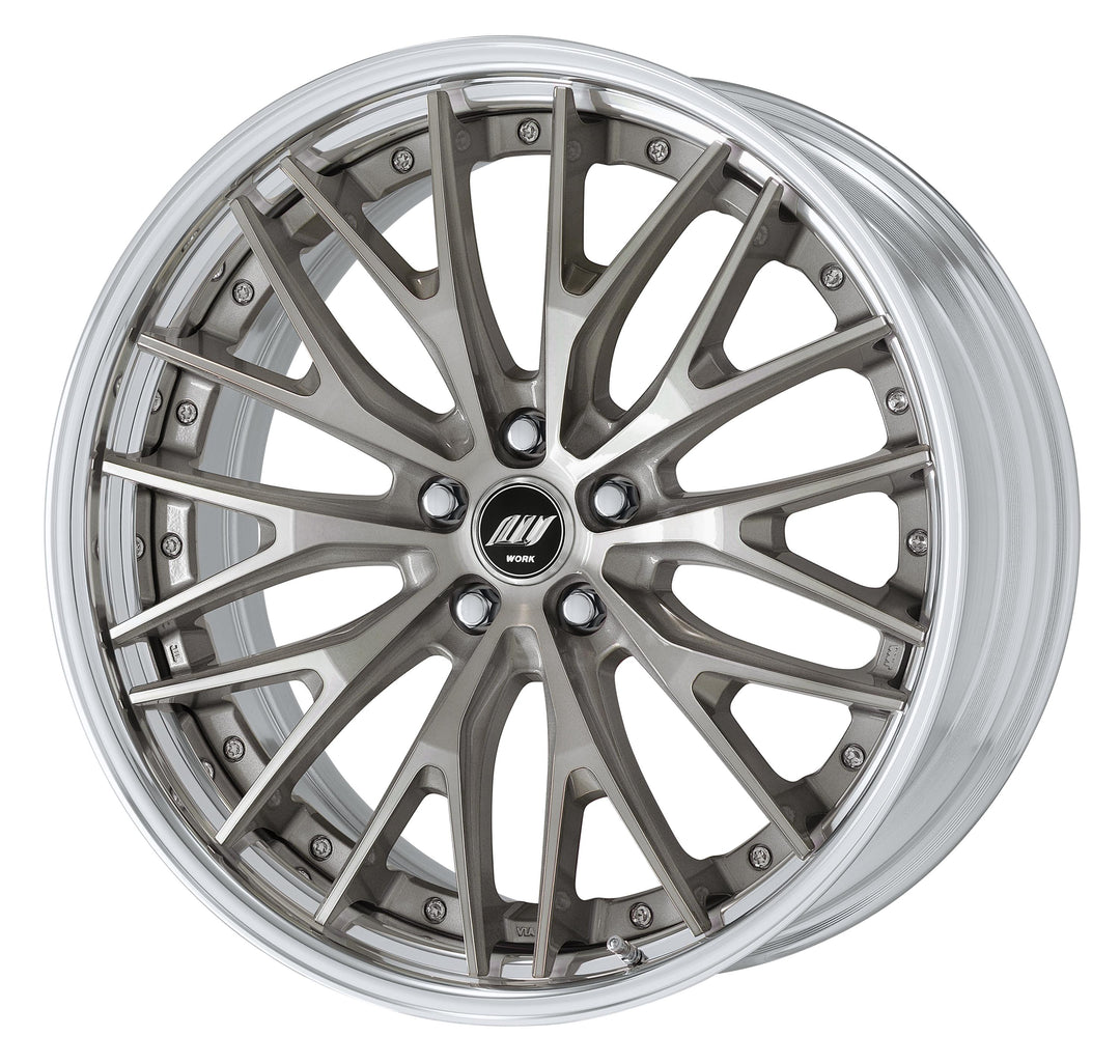 Work Wheels | ZEAST STX Trans Gray Polish | 5X114.3 | 20X11 +76 | Step Rim | H Disk