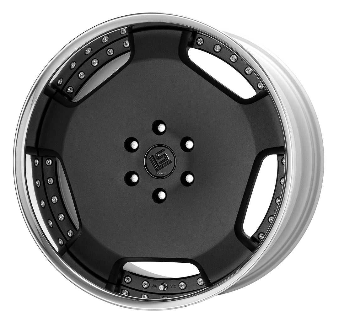 Work Wheels | LS Adamas Black Anodized | 6X139.7 | 24X9 -10 | Full Reverse | A Disk