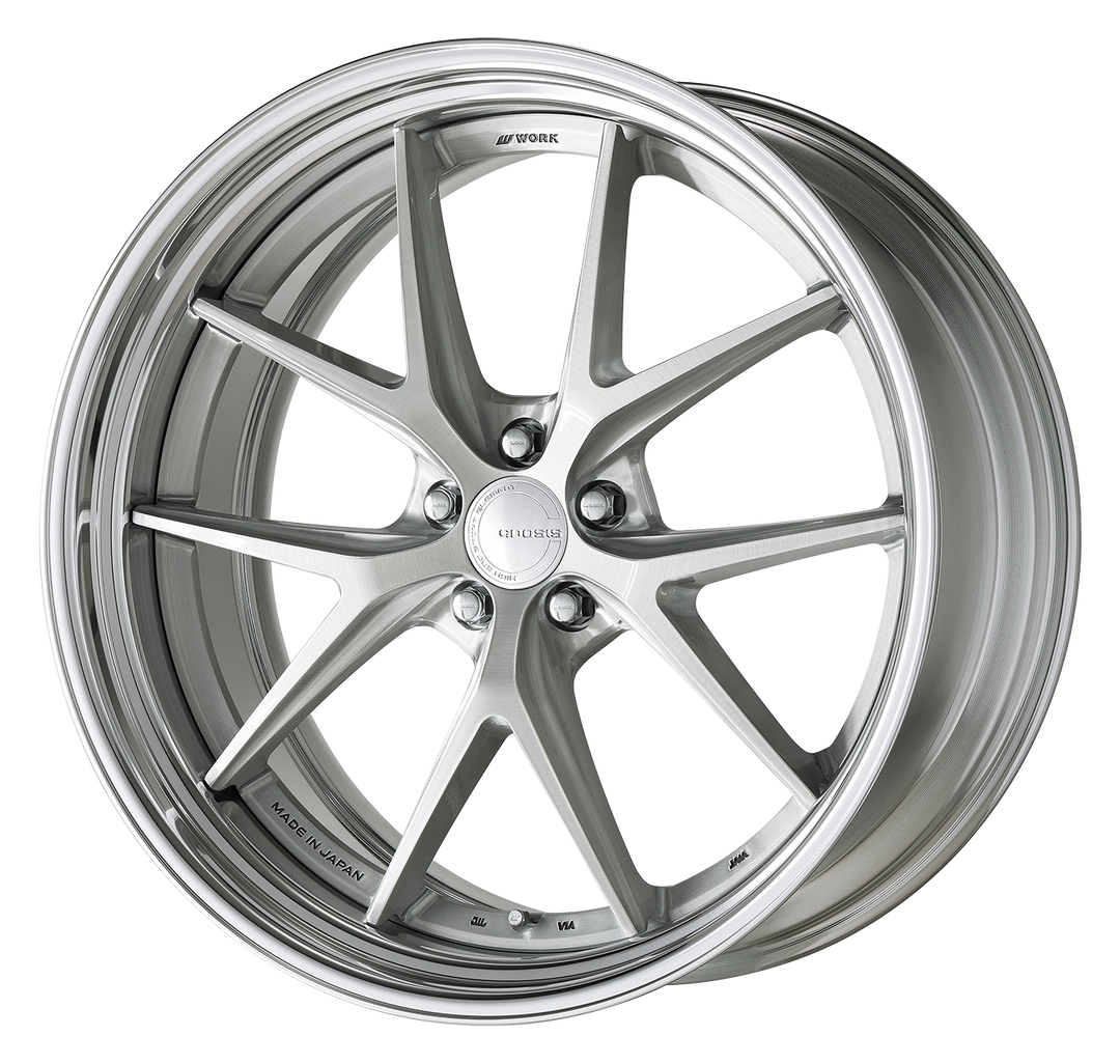 Work Wheels | GNOSIS RXS Brushed Silver Clear | 5X112 | 21X11 +15 | Step Rim | A Disk