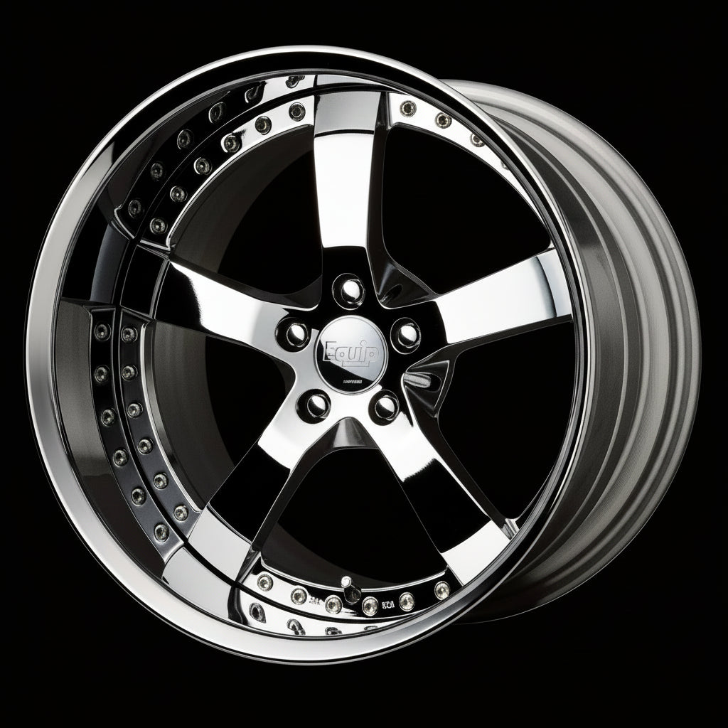 Work Wheels | Equip E05 Super Chrome Plated | 5X112 | 19X8.5 +52 | Full Reverse | A Disk