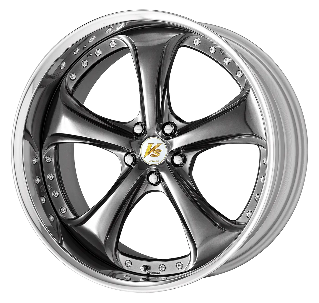 Work Wheels | VS KF# Brilliant Silver Black | 5X114.3 | 20X8 +2 | Full Reverse | A Disk
