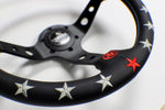 Vertex 7 Star Steering Wheel (Red/Blue) 330mm