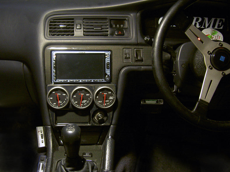Kunnyz | Center Console Triple Gauge Pod Trim Piece for Toyota JZX100 Chaser / Cresta / Mark II