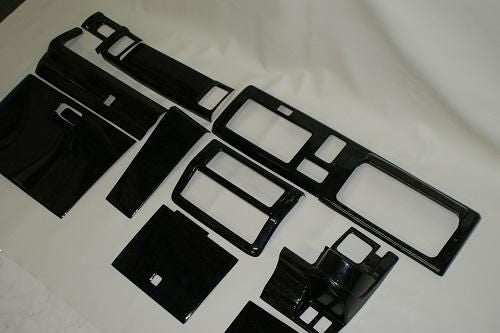 Hello Special | 12-Piece 3D Interior Panel Cover Set - Black Woodgrain for Daihatsu Hijet Truck Jumbo (S500P / S510P Early Model) - photo 2
