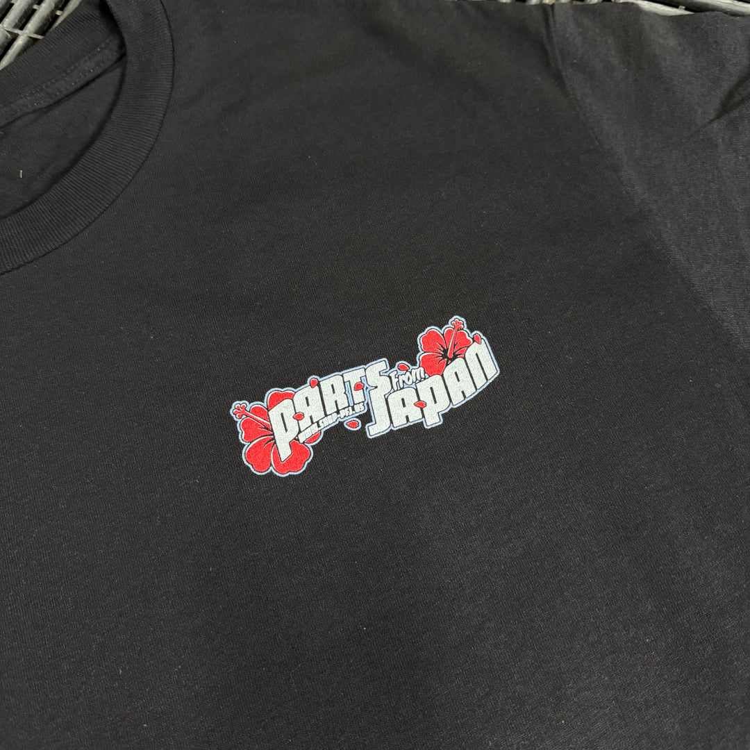 Parts from Japan | Hawaii Postcard T Shirt - Black