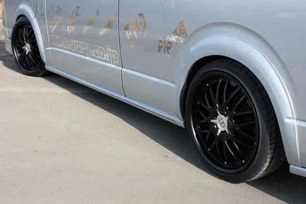 Garage Vary | Super Long Wheelbase Side Skirts for Toyota Hiace 200 Series Wide Body Type 1/2 (H200)