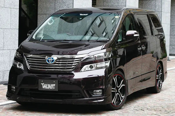 Valiant Front Lip Spoiler for Vellfire GGH20W/25W - full car view