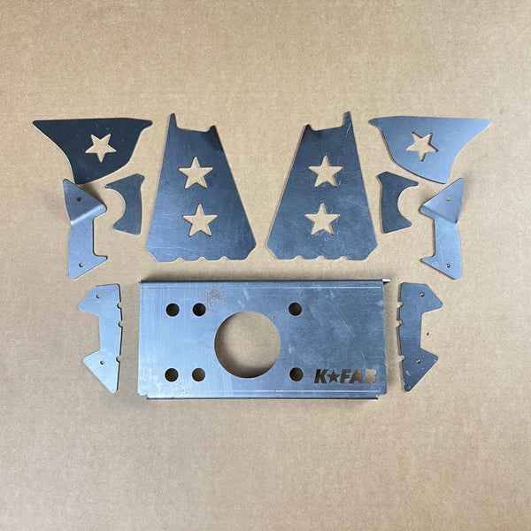 パーツ K-kiRSRBesti Kryptonite KRDSS03S Death Grip Dual Steering Stabilizer Kit W/ Fox