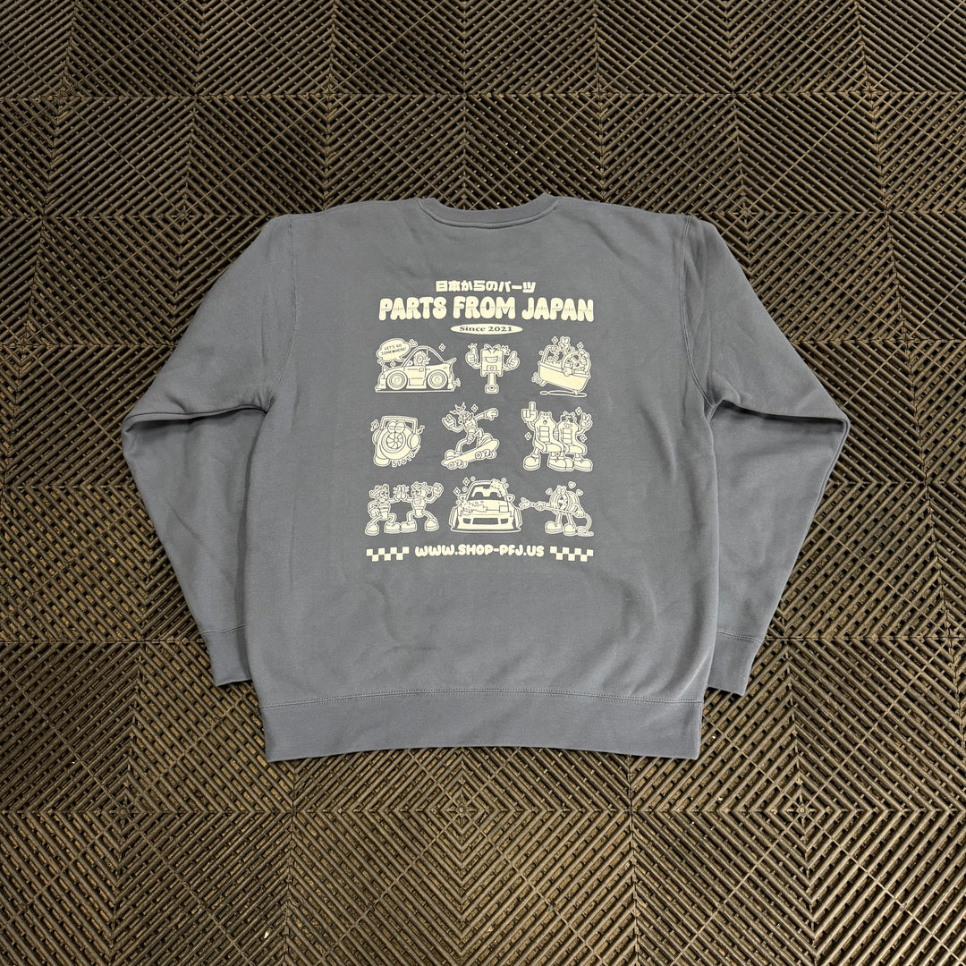 Parts from Japan | Doodle Sweatshirt Crewneck - Blue