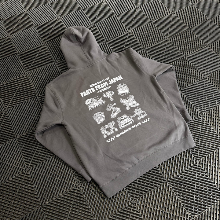 Parts from Japan | Doodle Sweatshirt Hoodie - Grey