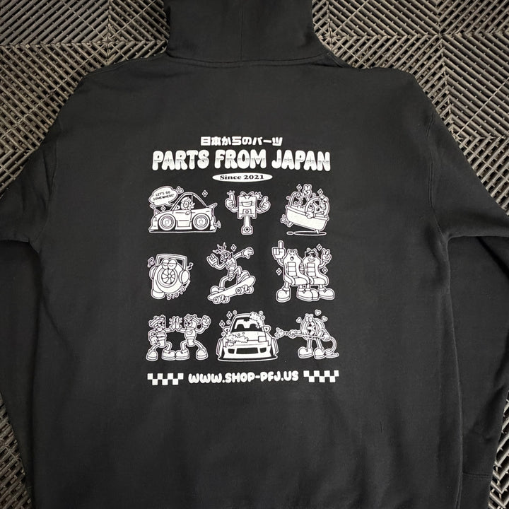 Parts from Japan | Doodle Sweatshirt Hoodie - Black