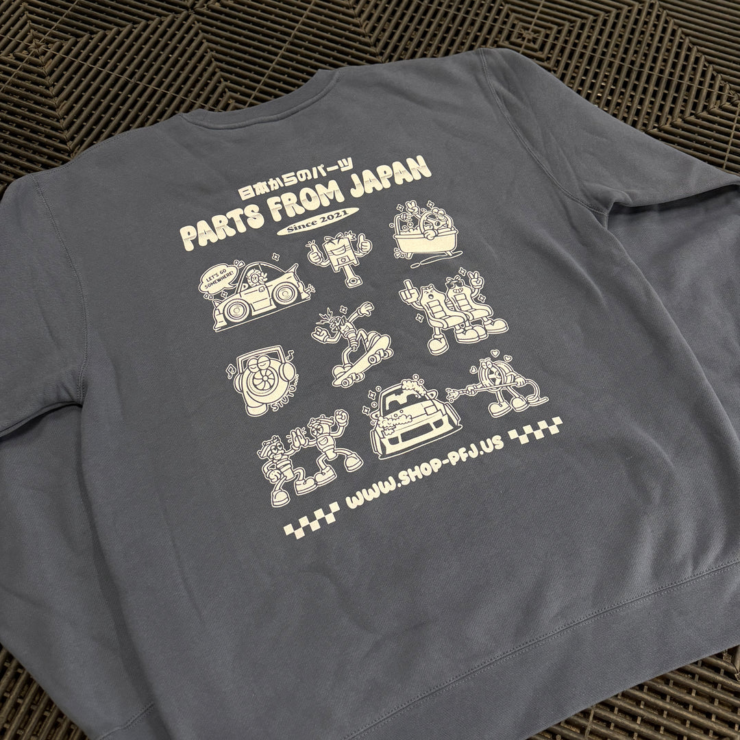 Parts from Japan | Doodle Sweatshirt Crewneck - Blue