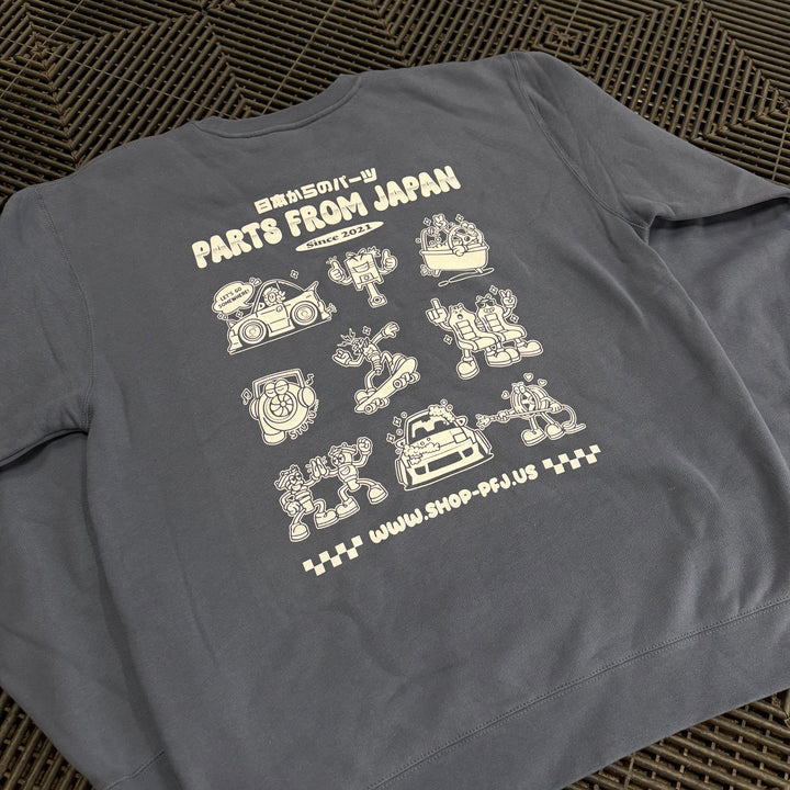 Parts from Japan | Doodle Sweatshirt Crewneck - Blue