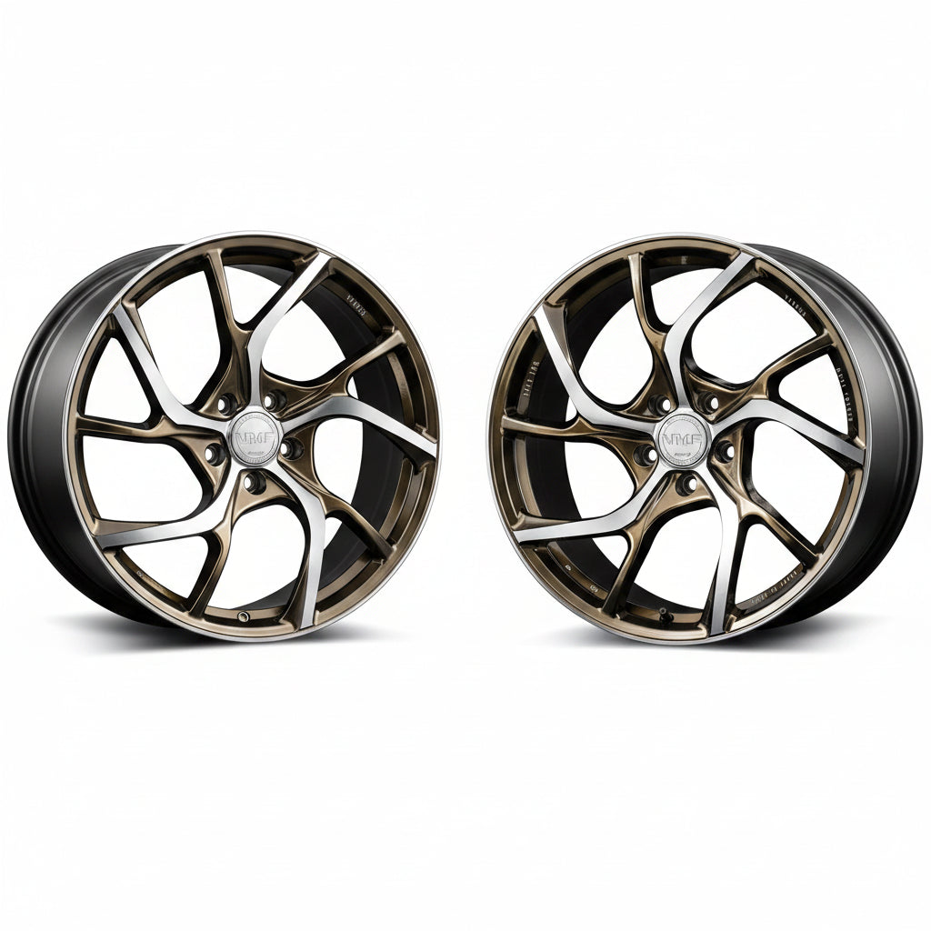 Rays | VMF C-01 LIMITED EDITION Diamond Cut/Shining Bronze Metal | 5X112 | 19X8.5 +38 (Pair)