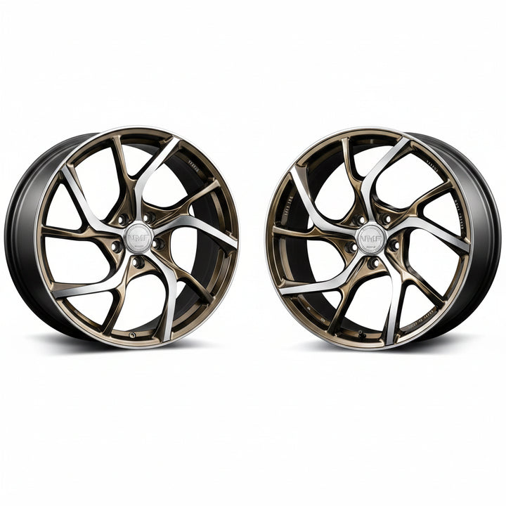 Rays | VMF C-01 LIMITED EDITION Diamond Cut/Shining Bronze Metal | 5X112 | 19X8.5 +38 (Pair)