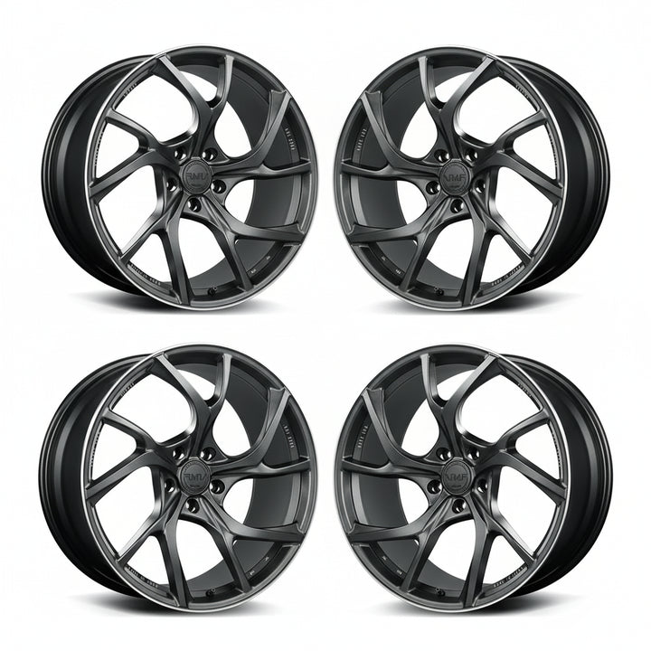 Rays | VMF C-01 Matte Gunblack/Rim Edge DC | 5X120 | 20X8.5 +45 (Set)