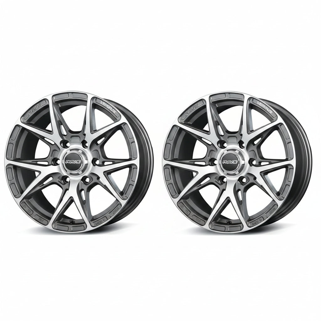 Rays | VERSUS VV21SX Matte Diamond Cut/Side Matte Graphite | 6X139.7 | 17X8.0 +20 (Pair)