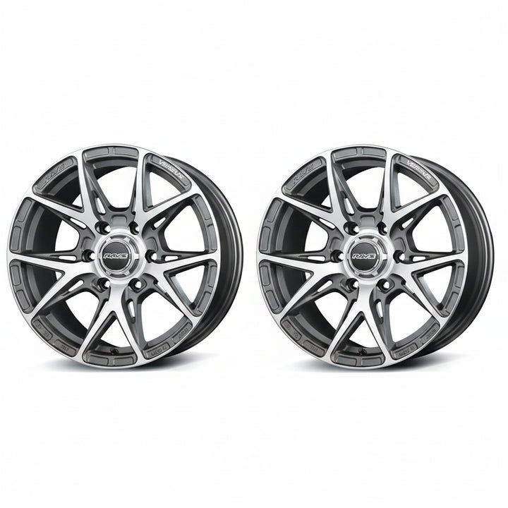 Rays | VERSUS VV21SX Matte Diamond Cut/Side Matte Graphite | 6X139.7 | 17X8.0 +20 (Pair)