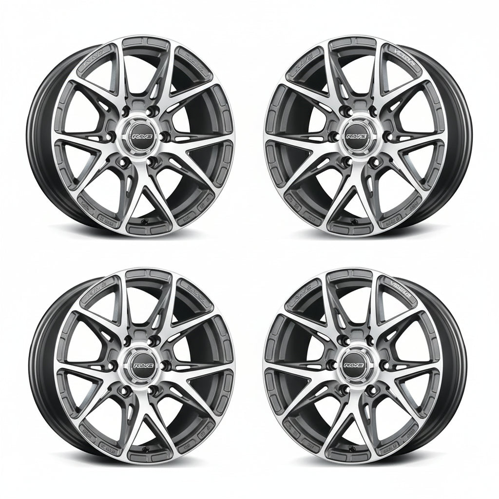 Rays | VERSUS VV21SX Matte Diamond Cut/Side Matte Graphite | 6X139.7 | 17X8.0 +20 (Set)