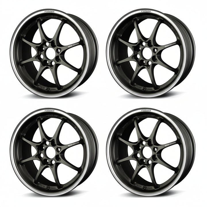 Rays | Volk CE28 Club Racer Matte Dark Gunmetal Rim Flange DC | 4X100| 15x5.5 +45 (Set)