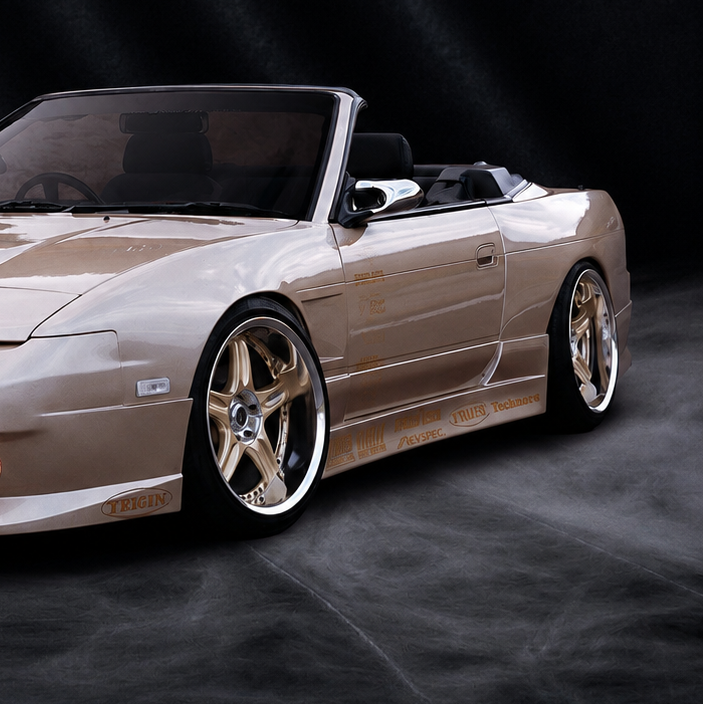 Wise Square | Behrman Type-A Side Skirts for Nissan 180SX / 240SX S13 Hatch