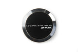 Work Emotion Series Center Cap Black / Silver Ring (Flat Type)