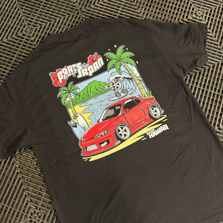 Parts from Japan | Hawaii Postcard T Shirt - Black