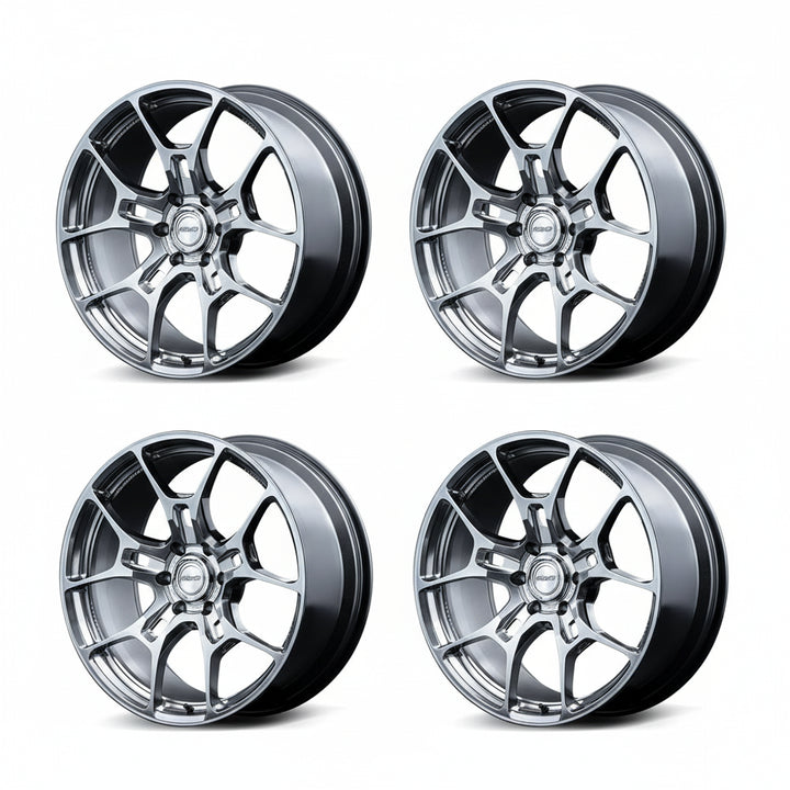 Rays | Volk G025GC Shining Light Metal/Rim FDMC | 5X114.3| 22x9.0 +30 (Set)