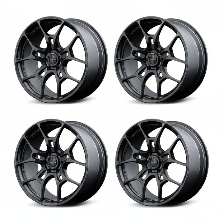 Rays | Volk G025GC Blast Black 2 | 5X114.3| 22x9.0 +36 (Set)