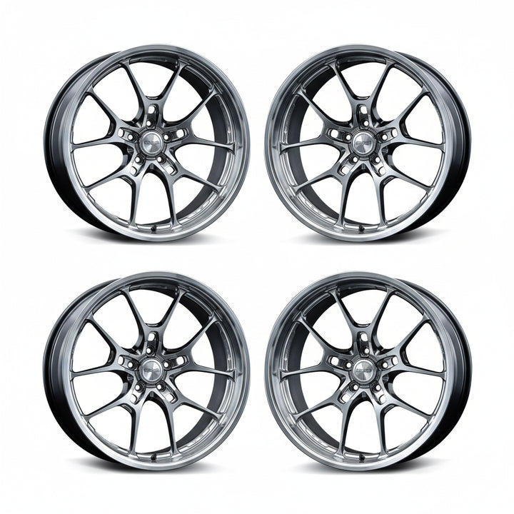 Rays | Volk G025LC Shining Light Metal/Rim FDMC | 5X120| 20x8.5 +38 (Set)