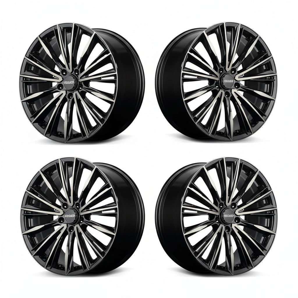 Rays | VERSUS VOUGE LIMITED Diamond Cut/Side Glass Black/Smoke Clear | 5X114.3 | 18X7.0 +48 (Set)