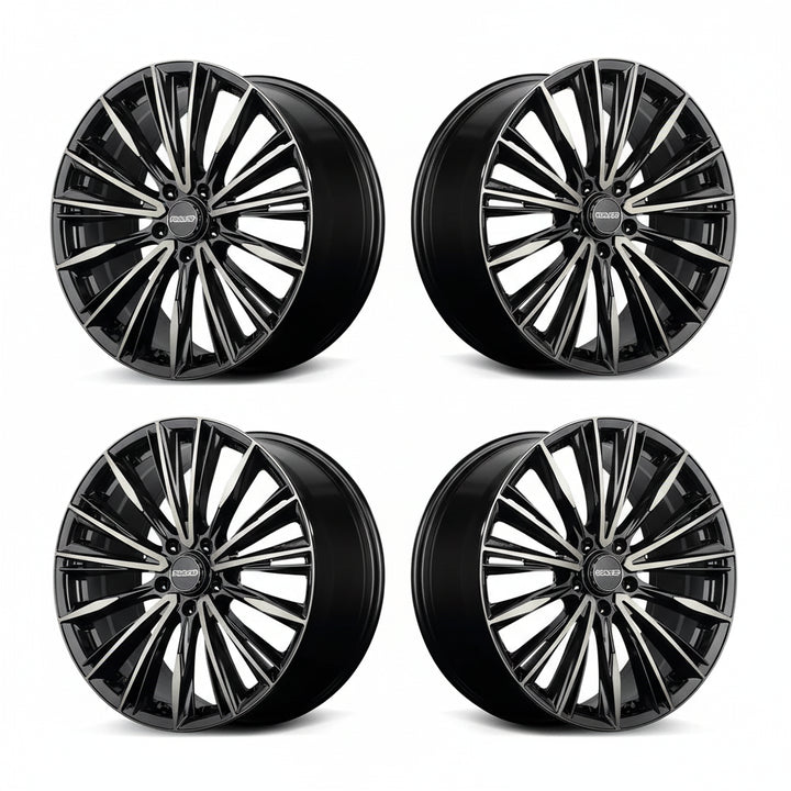 Rays | VERSUS VOUGE LIMITED Diamond Cut/Side Glass Black/Smoke Clear | 5X114.3 | 18X7.0 +48 (Set)