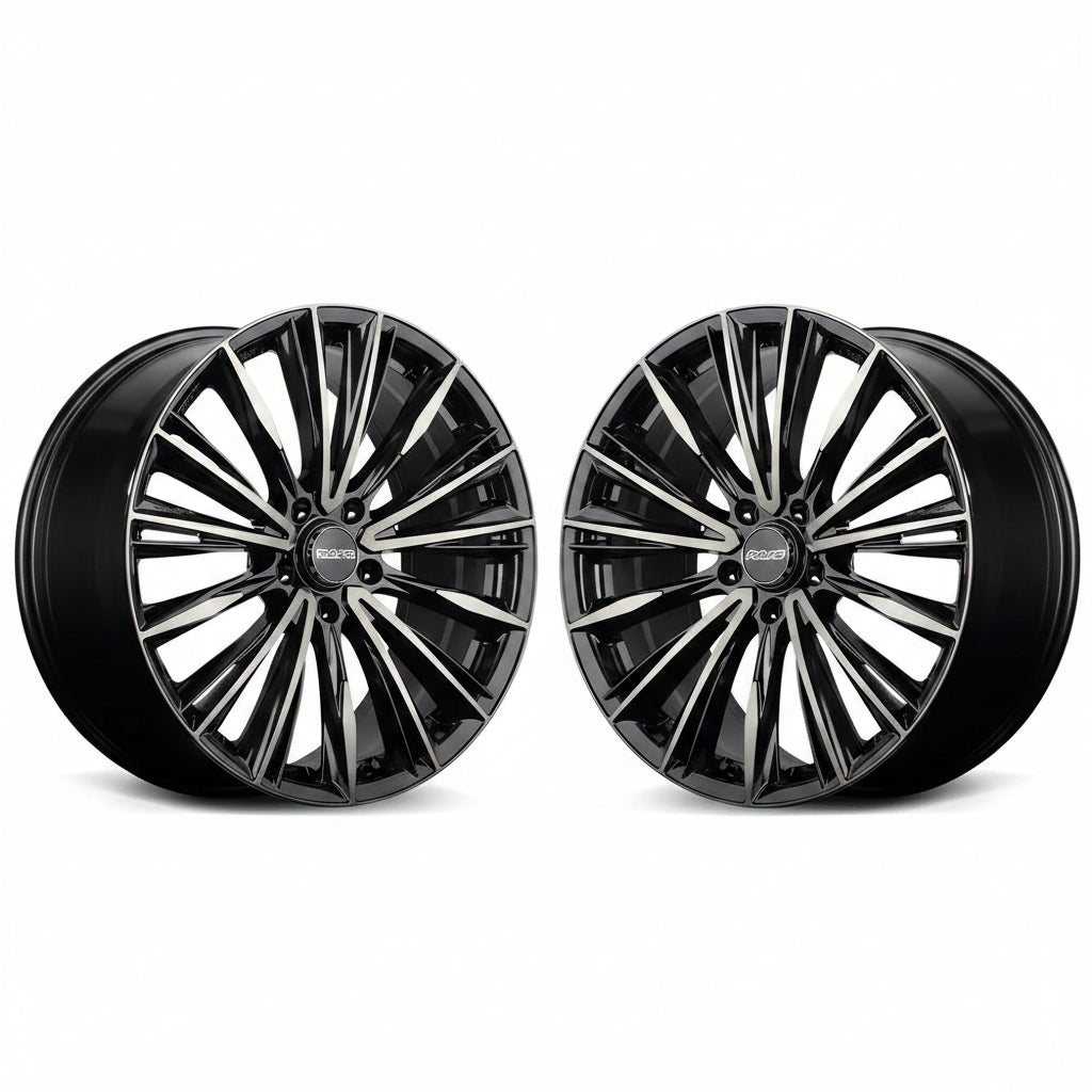 Rays | VERSUS VOUGE LIMITED Diamond Cut/Side Glass Black/Smoke Clear | 5X114.3 | 18X7.0 +42 (Pair)
