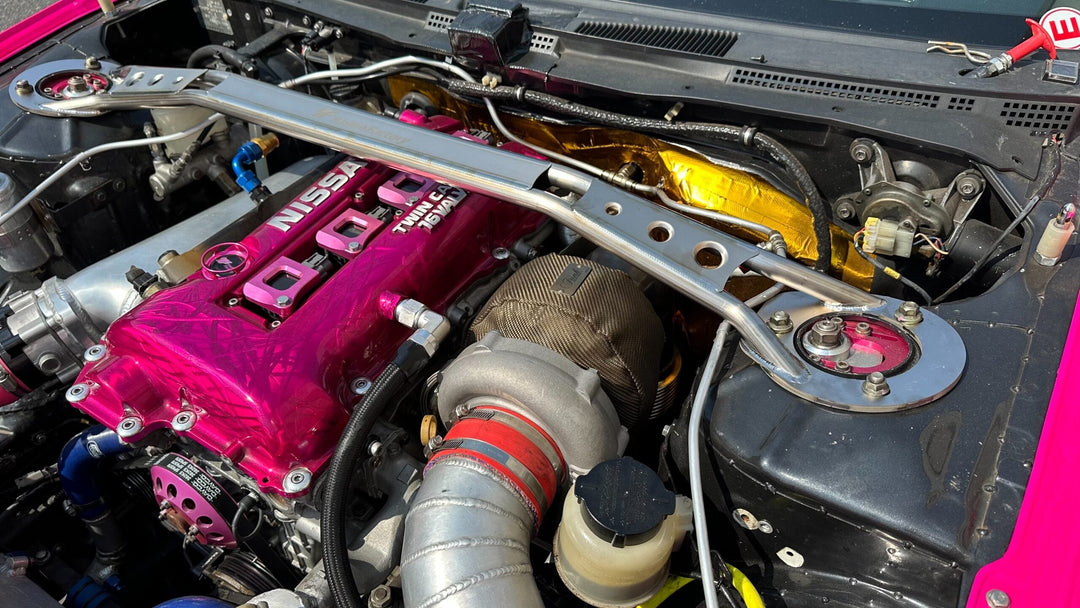Yashio Factory | Titanium Front Strut Tower Bar for Nissan Silvia (S13 / S14 / S15) 180SX 240SX